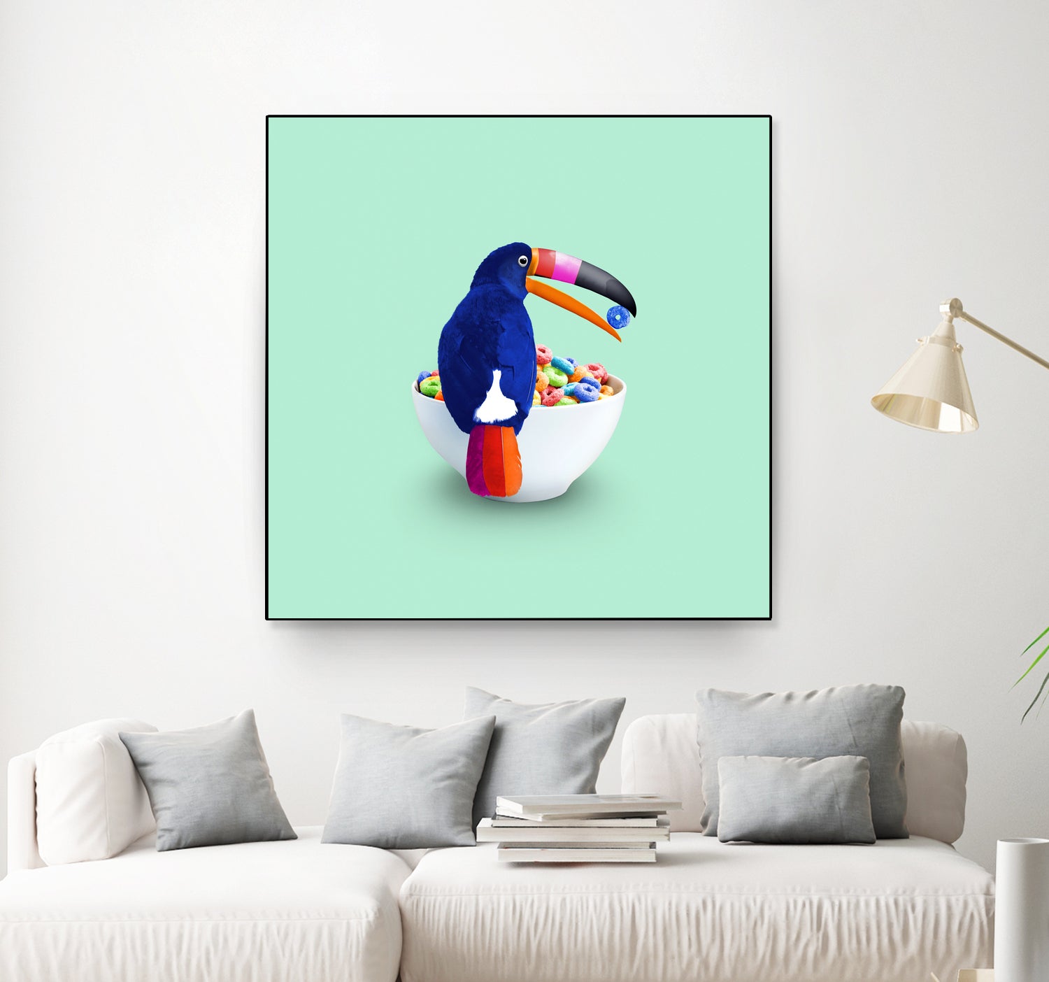 CEREAL TOUCAN by Jonas Loose on GIANT ART - green 3d art