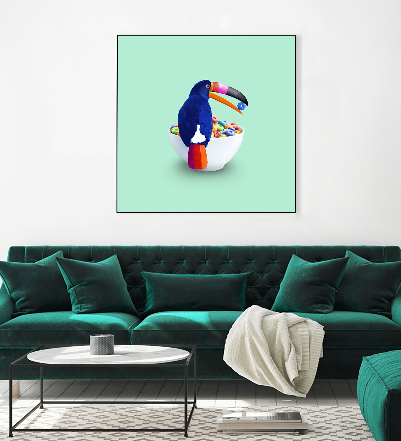 CEREAL TOUCAN by Jonas Loose on GIANT ART - green 3d art