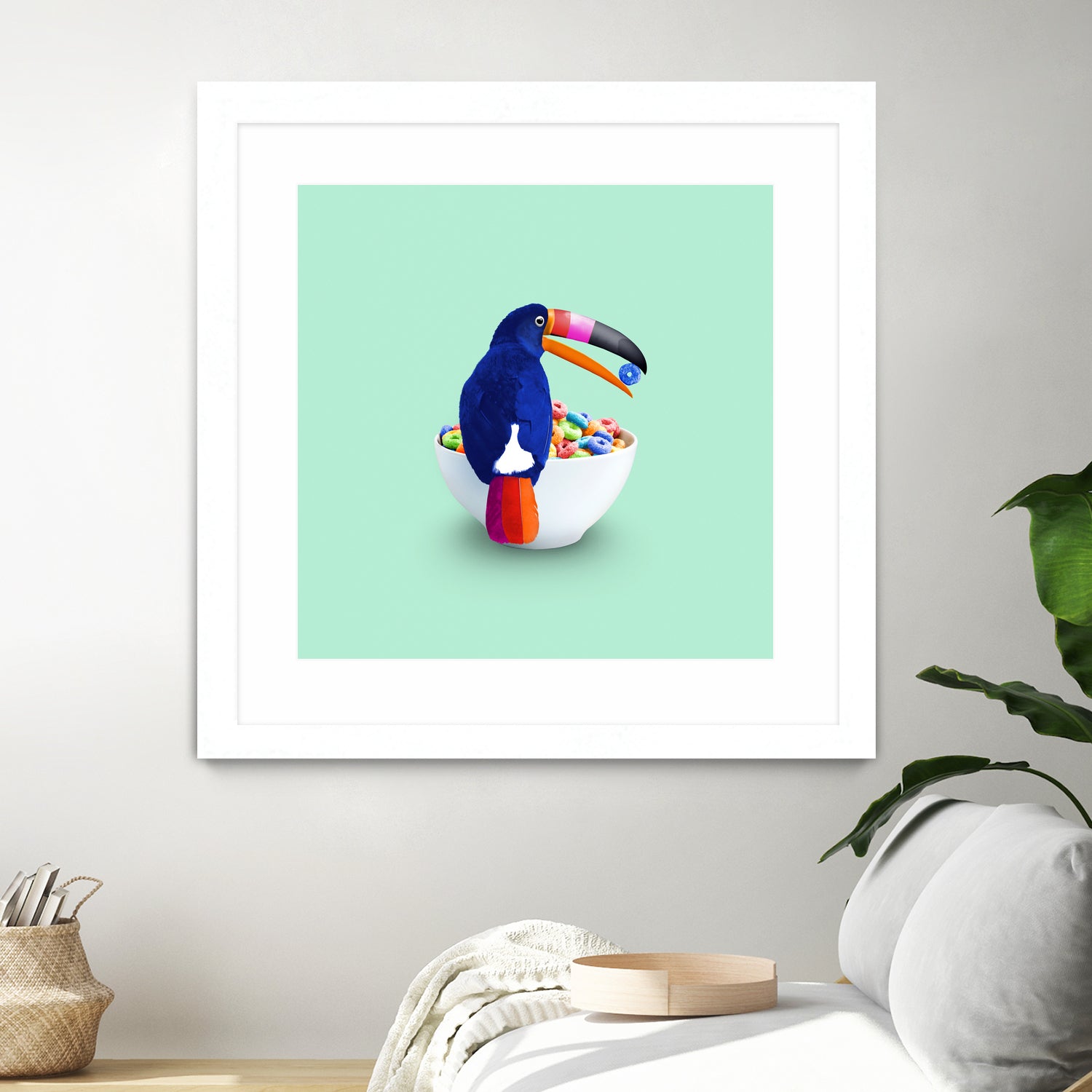 CEREAL TOUCAN by Jonas Loose on GIANT ART - green 3d art