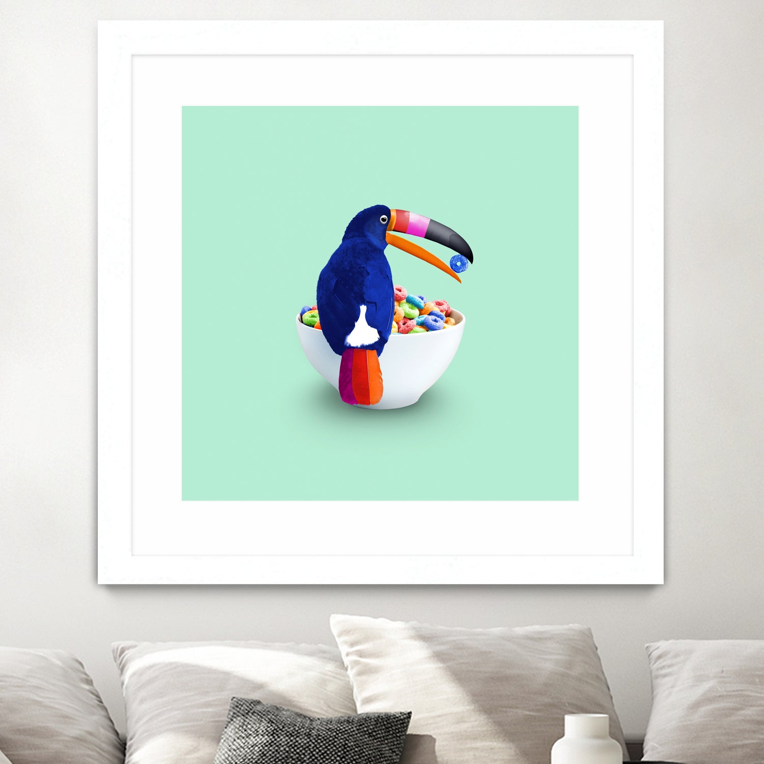 CEREAL TOUCAN by Jonas Loose on GIANT ART - green 3d art