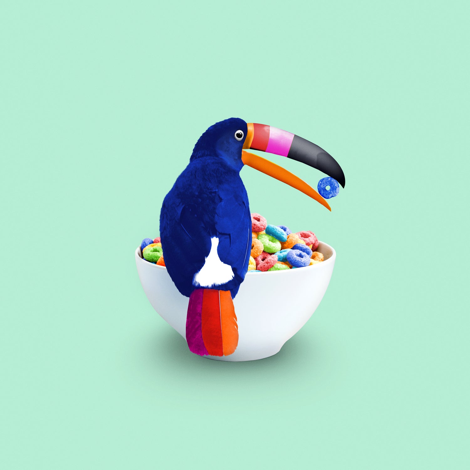 CEREAL TOUCAN by Jonas Loose on GIANT ART - green 3d art