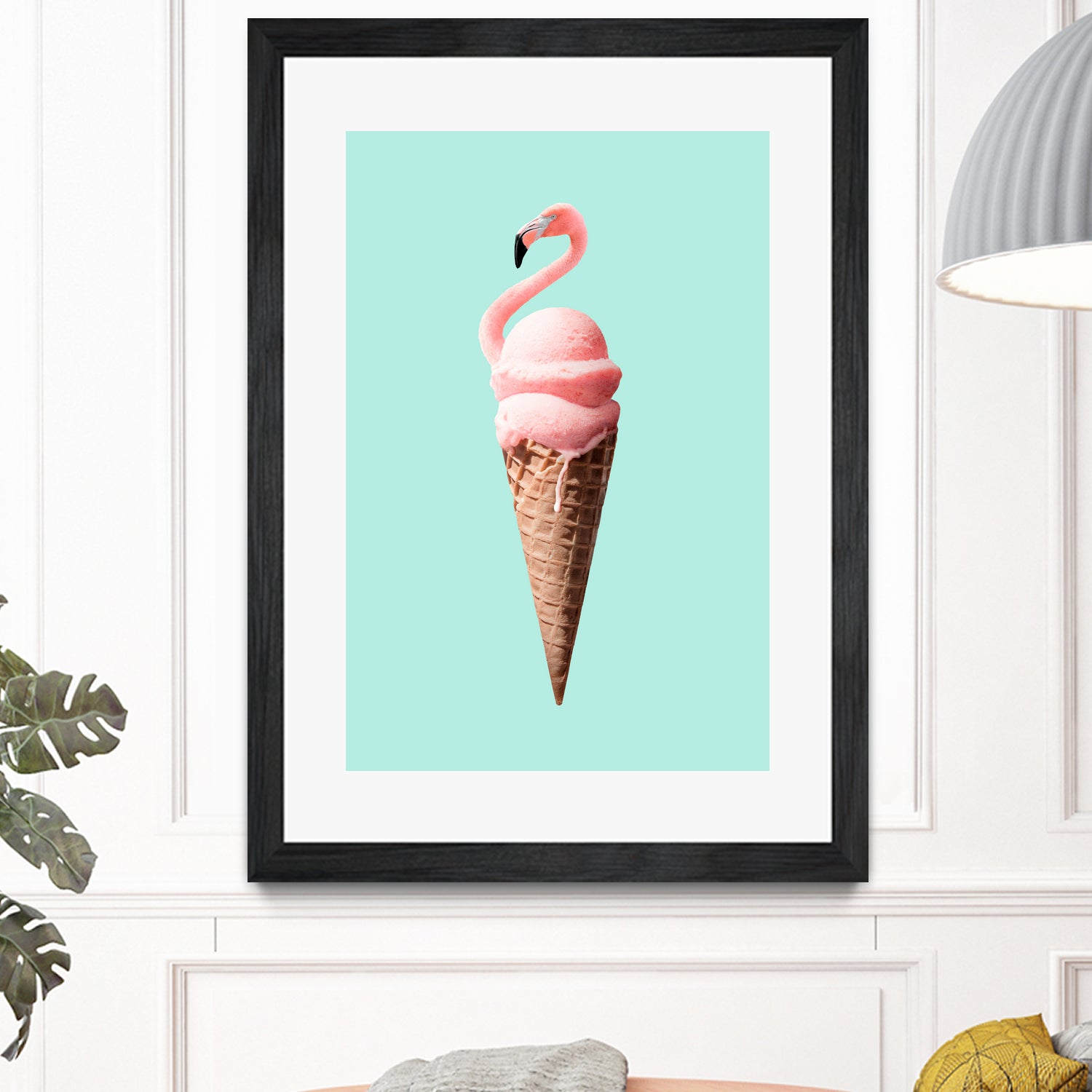 FLAMINGO CONE by Jonas Loose on GIANT ART - pink photo manipulation