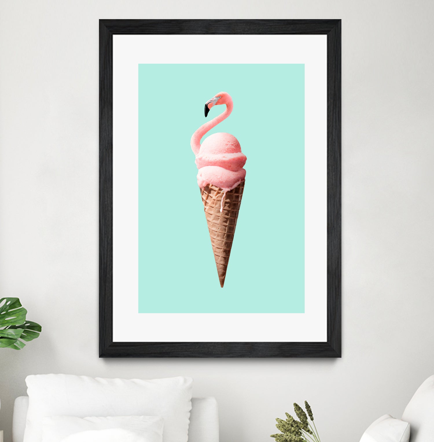 FLAMINGO CONE by Jonas Loose on GIANT ART - pink photo manipulation