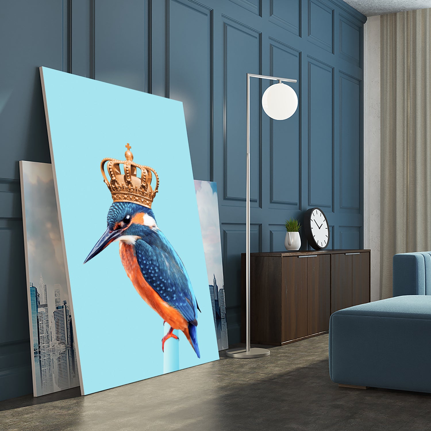 KINGFISHER by Jonas Loose on GIANT ART - blue photo manipulation