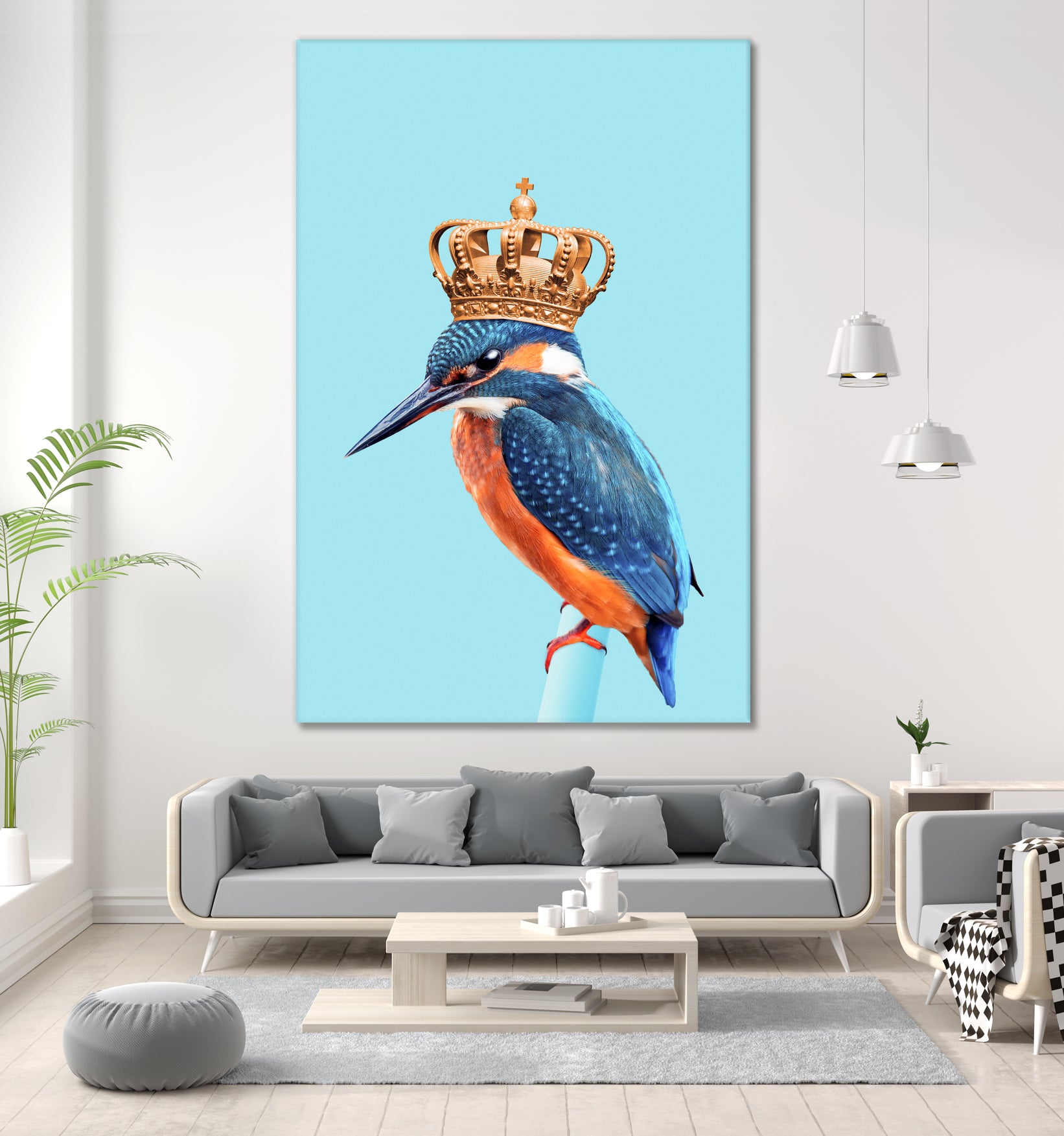 KINGFISHER by Jonas Loose on GIANT ART - blue photo manipulation