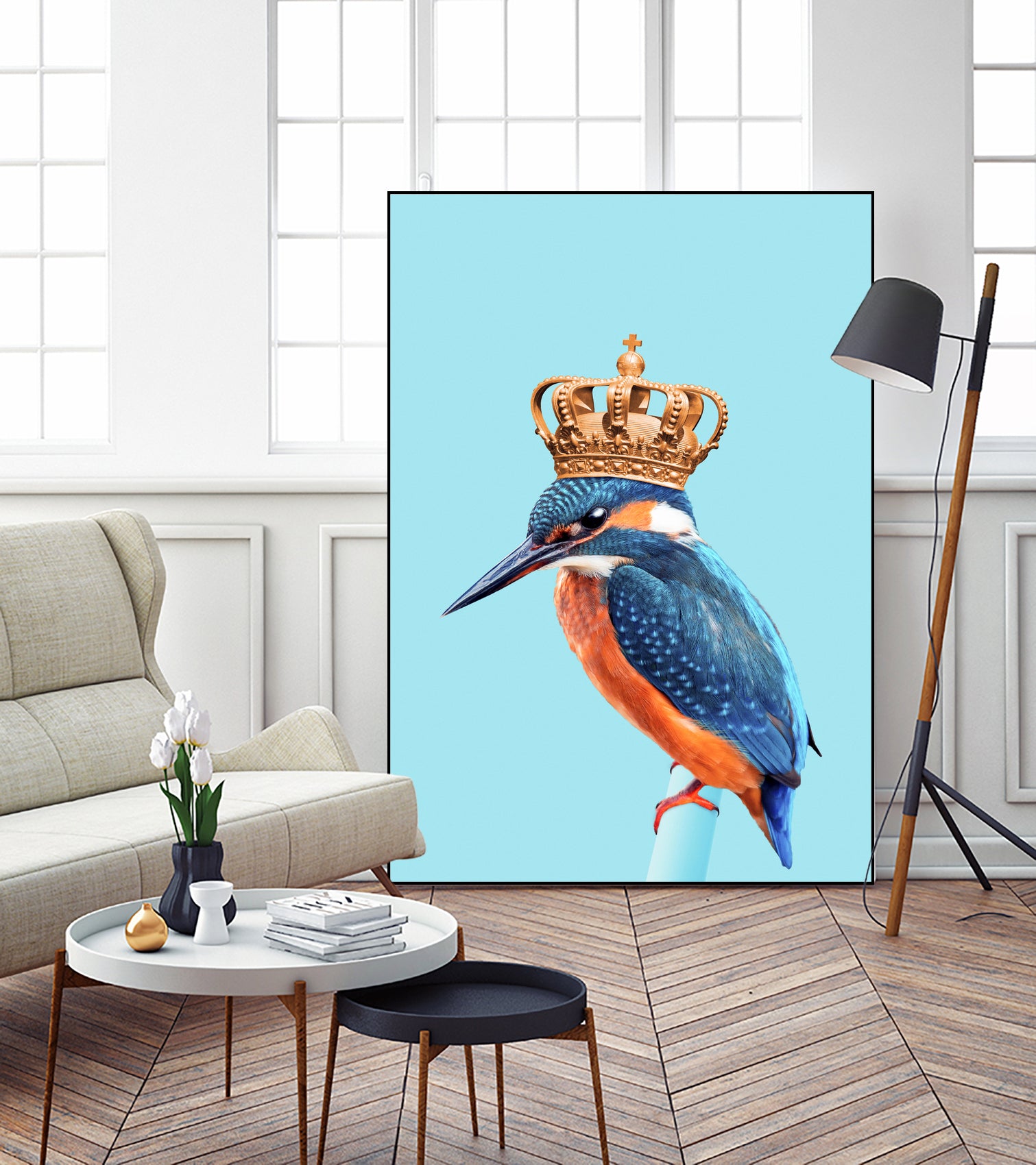 KINGFISHER by Jonas Loose on GIANT ART - blue photo manipulation