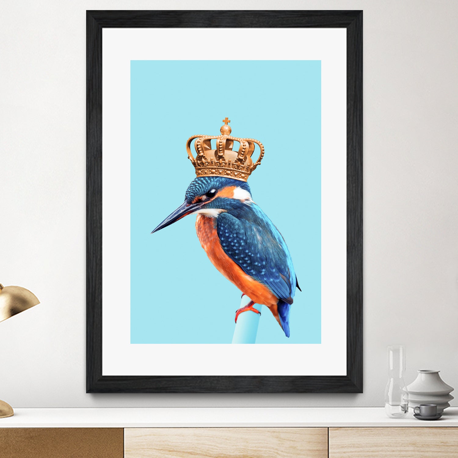 KINGFISHER by Jonas Loose on GIANT ART - blue photo manipulation