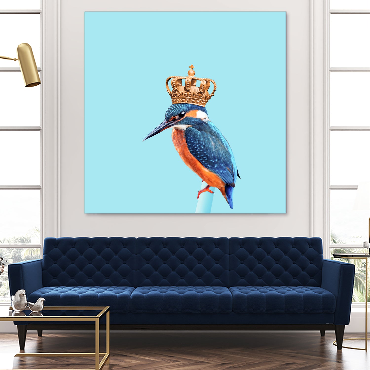 KINGFISHER by Jonas Loose on GIANT ART - blue photo manipulation