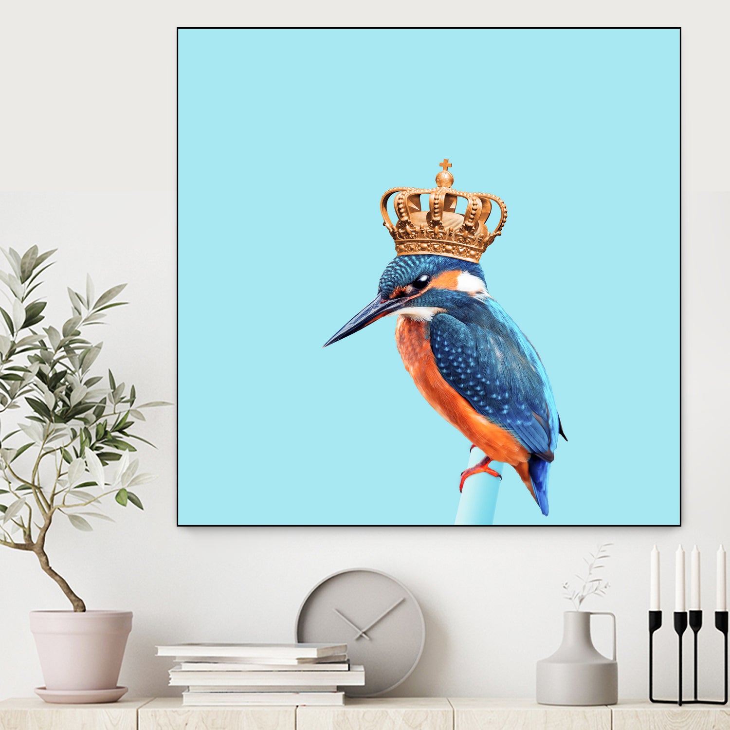 KINGFISHER by Jonas Loose on GIANT ART - blue photo manipulation