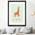 ROLLERSKATING GIRAFFE by Jonas Loose on GIANT ART - green photo manipulation