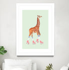 ROLLERSKATING GIRAFFE by Jonas Loose on GIANT ART - green photo manipulation