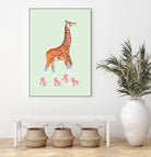 ROLLERSKATING GIRAFFE by Jonas Loose on GIANT ART - green photo manipulation