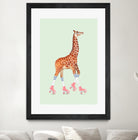 ROLLERSKATING GIRAFFE by Jonas Loose on GIANT ART - green photo manipulation