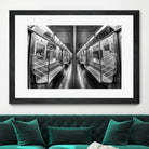 NYC subway N train by Jianfeng Chen on GIANT ART - black photo manipulation