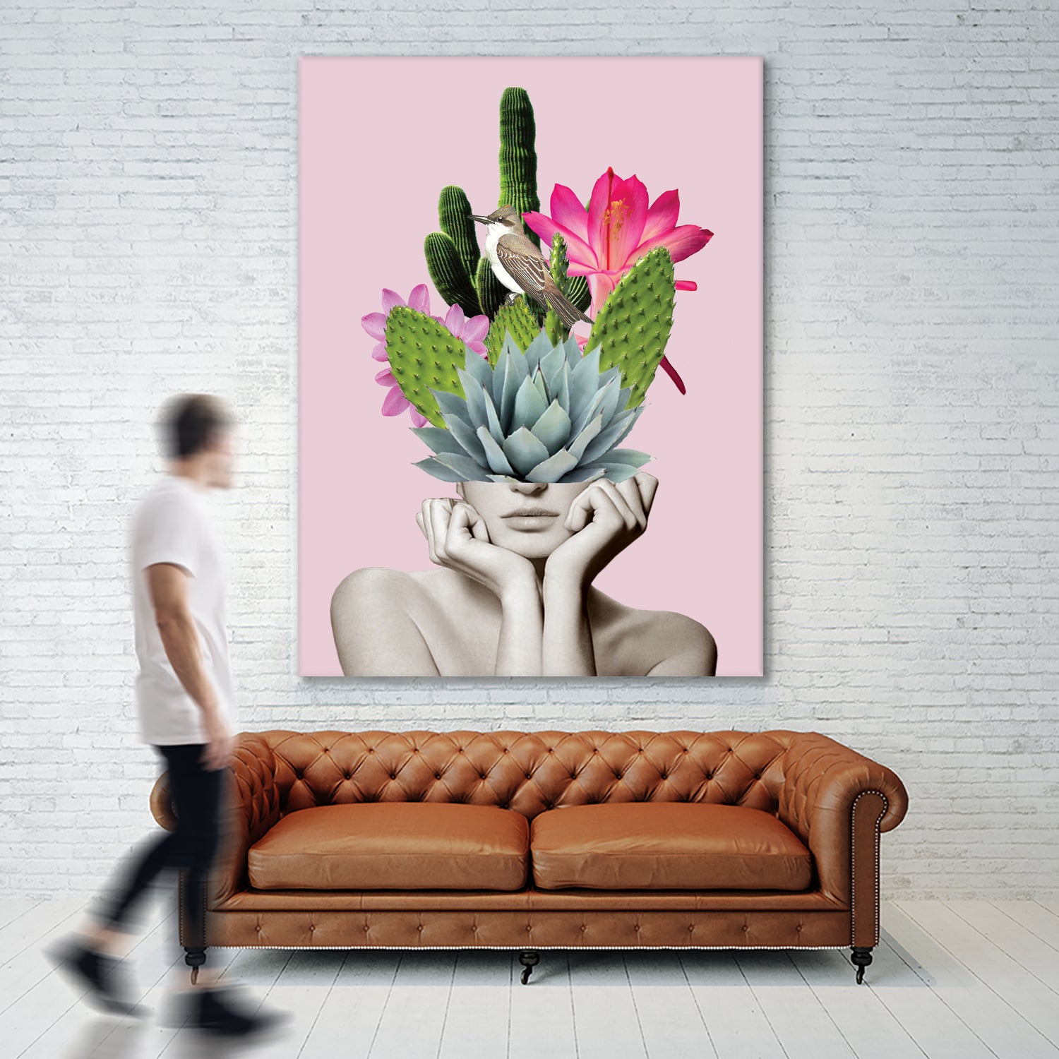 Cactus Lady by dada22 . on GIANT ART - pink photo illustration