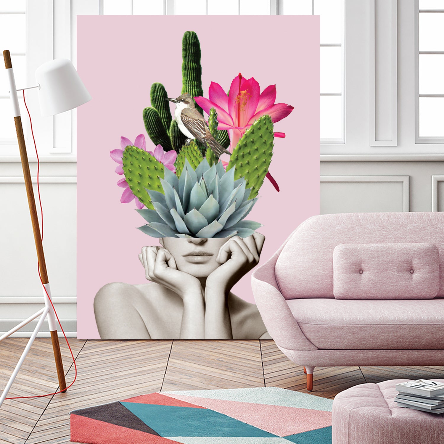 Cactus Lady by dada22 . on GIANT ART - pink photo illustration