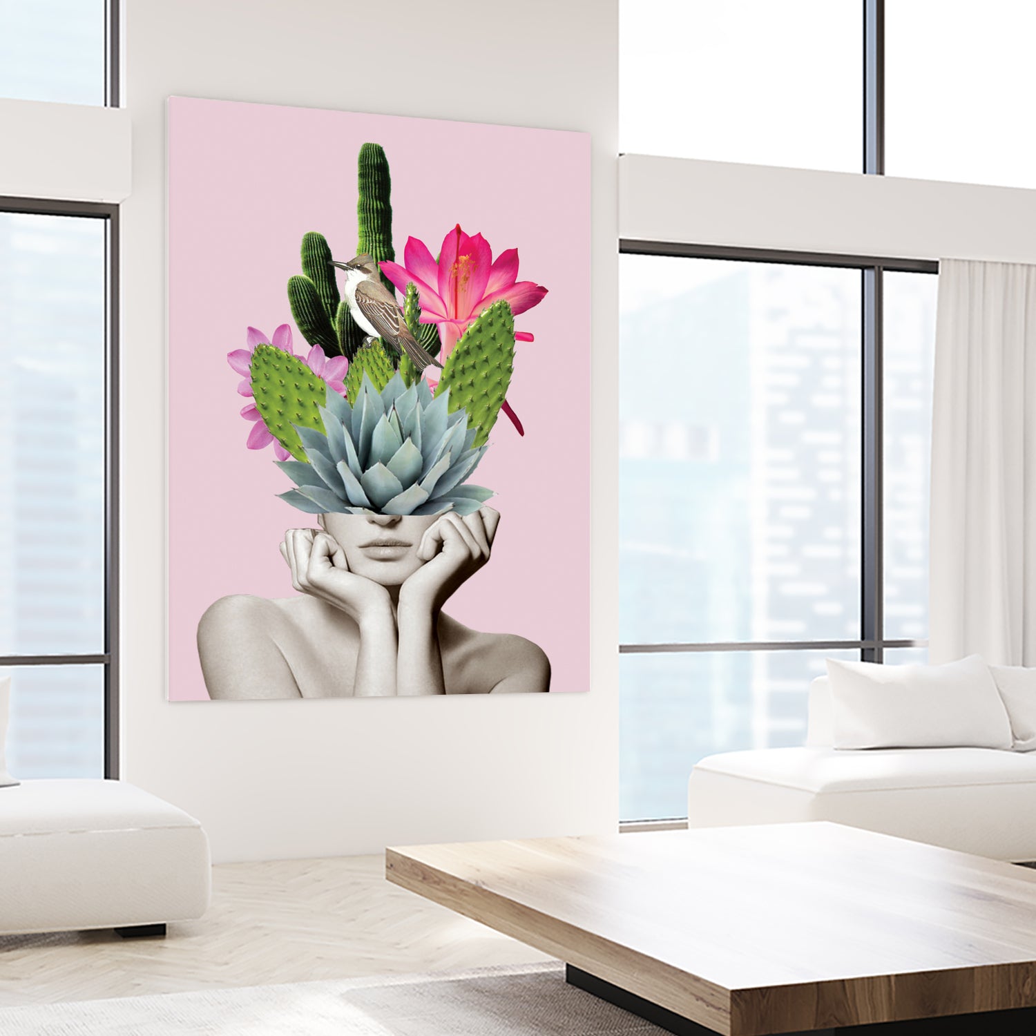 Cactus Lady by dada22 . on GIANT ART - pink photo illustration