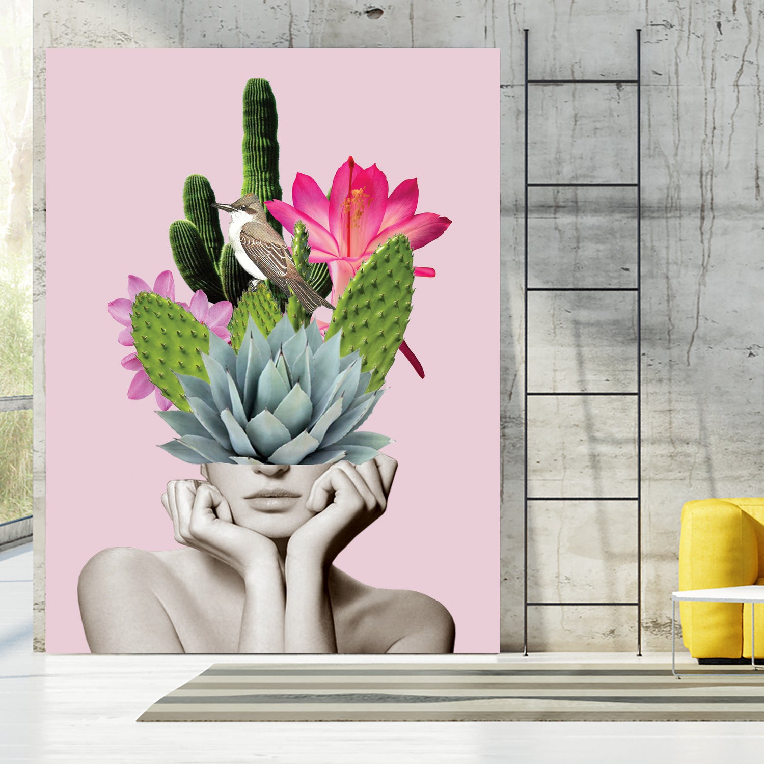 Cactus Lady by dada22 . on GIANT ART - pink photo illustration