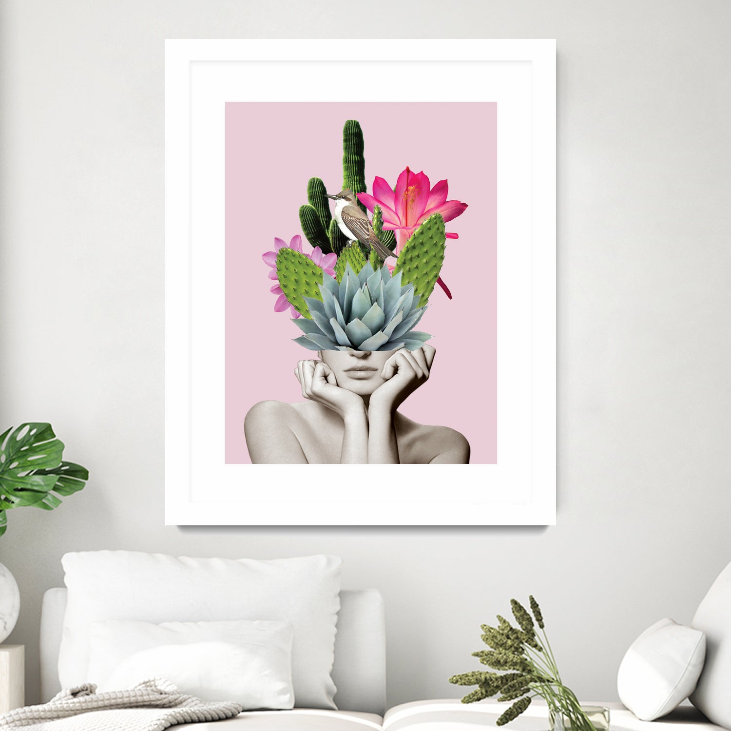 Cactus Lady by dada22 . on GIANT ART - pink photo illustration