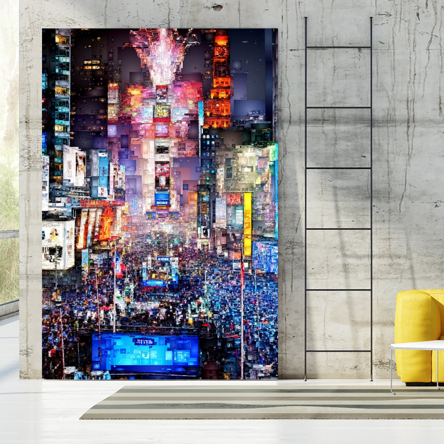 New York City - Times Square by Rafael Salazar on GIANT ART - blue digital painting