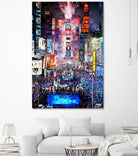 New York City - Times Square by Rafael Salazar on GIANT ART - blue digital painting