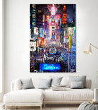 New York City - Times Square by Rafael Salazar on GIANT ART - blue digital painting