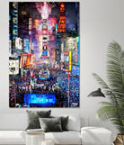 New York City - Times Square by Rafael Salazar on GIANT ART - blue digital painting