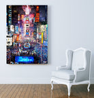 New York City - Times Square by Rafael Salazar on GIANT ART - blue digital painting