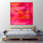 Abstract brushstrokes in pastel pinks and oranges by Mar Cantón on GIANT ART - white digital painting