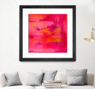 Abstract brushstrokes in pastel pinks and oranges by Mar Cantón on GIANT ART - white digital painting