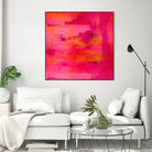 Abstract brushstrokes in pastel pinks and oranges by Mar Cantón on GIANT ART - white digital painting