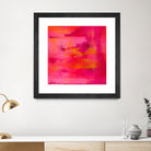 Abstract brushstrokes in pastel pinks and oranges by Mar Cantón on GIANT ART - white digital painting