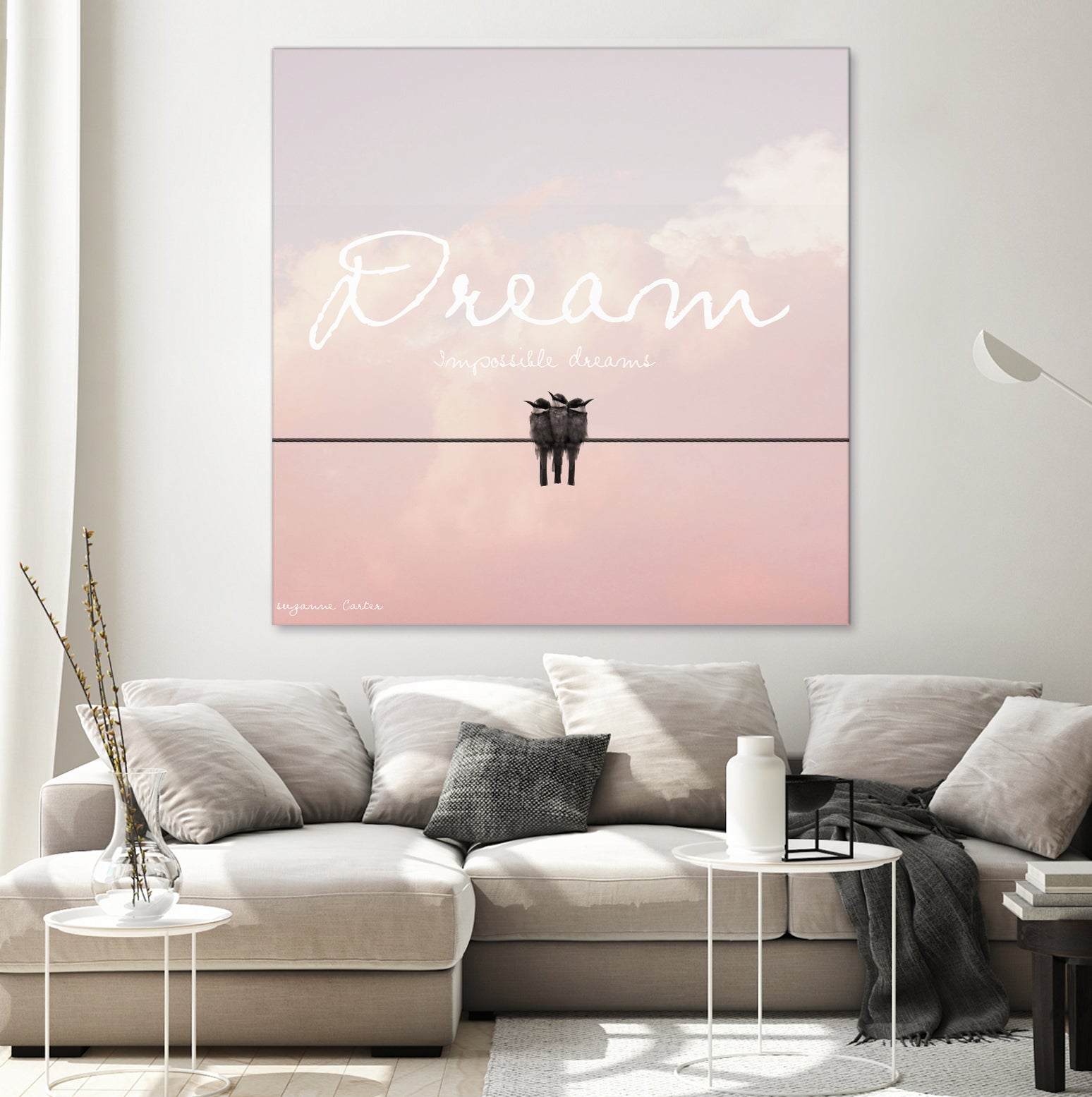 Dreamer by Donna Carter on GIANT ART - pink typography