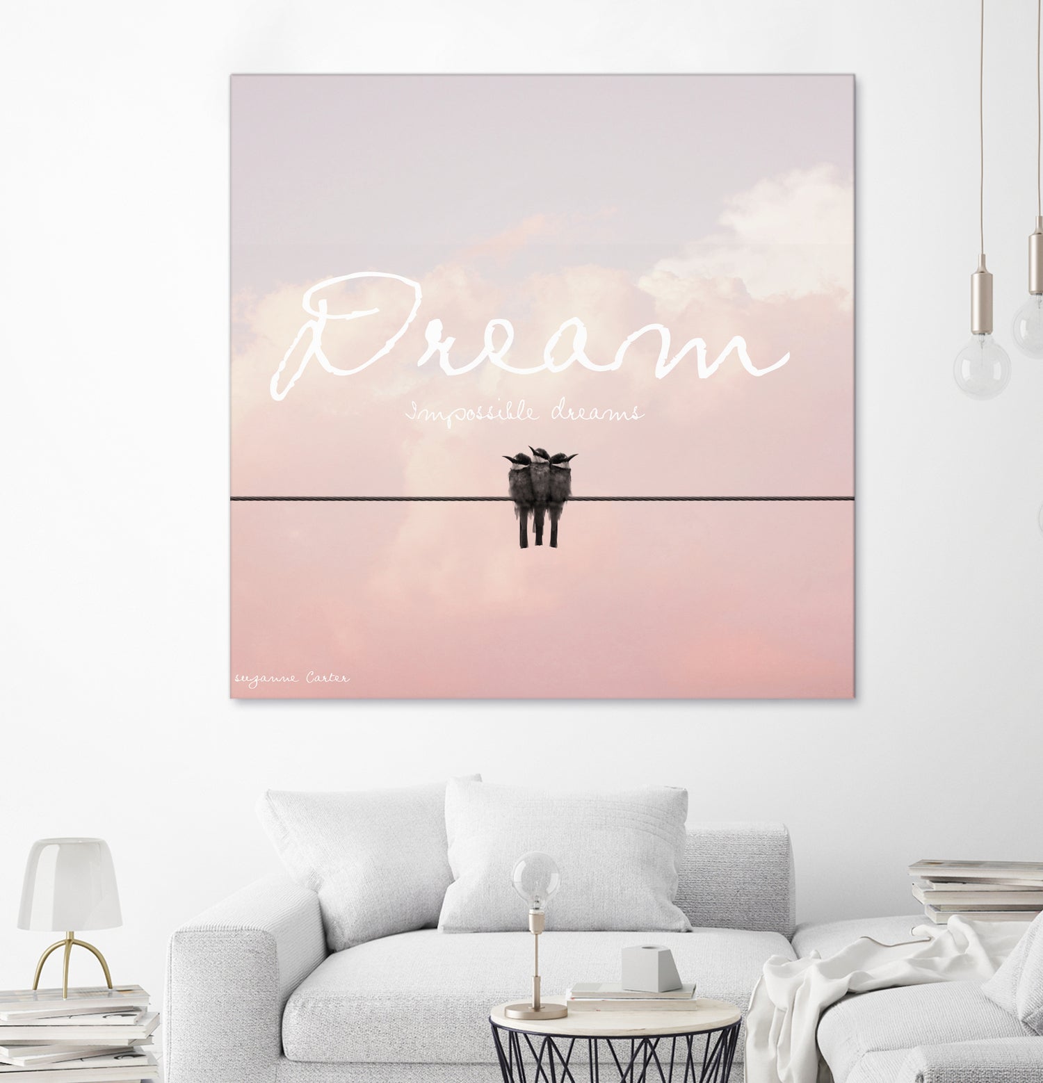 Dreamer by Donna Carter on GIANT ART - pink typography