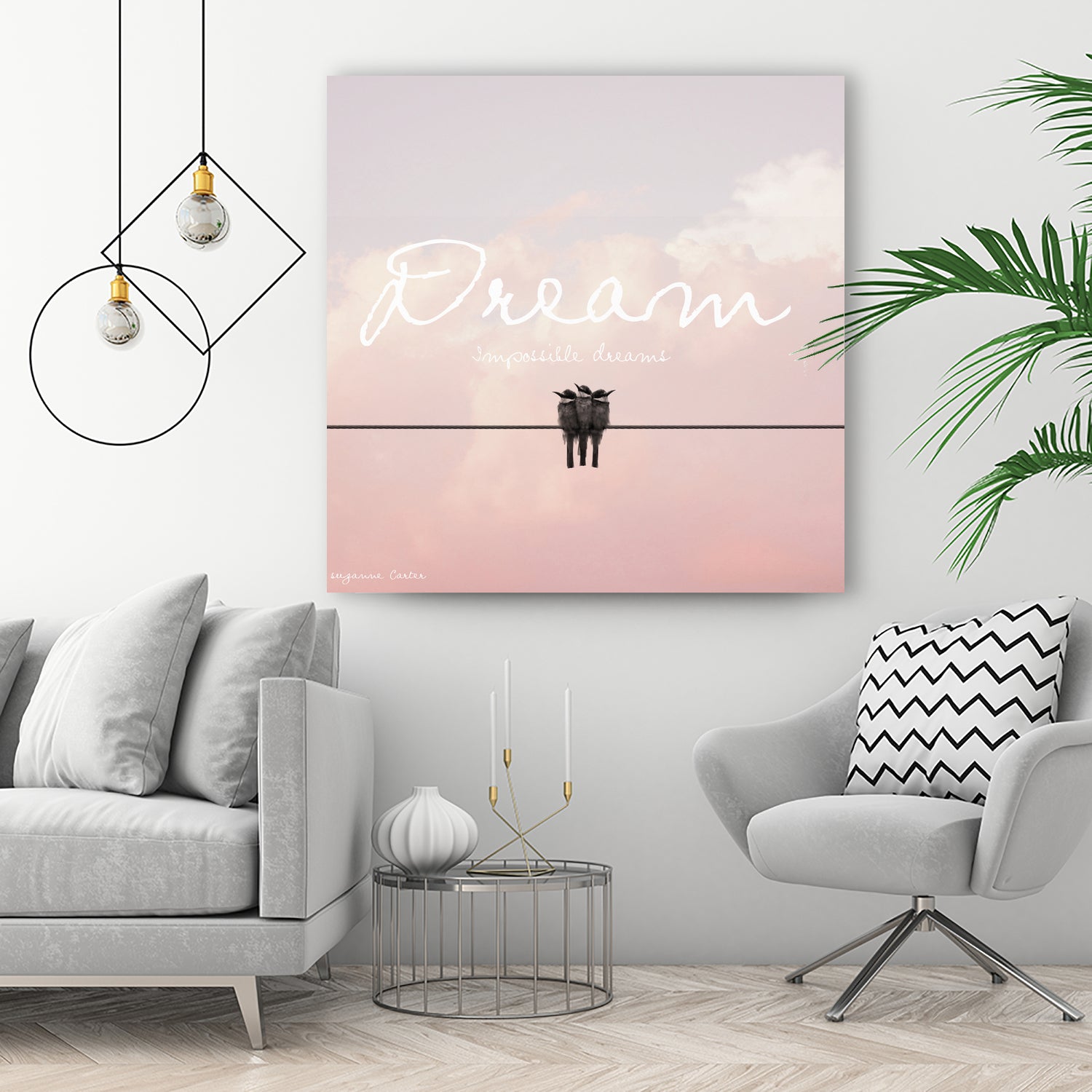 Dreamer by Donna Carter on GIANT ART - pink typography