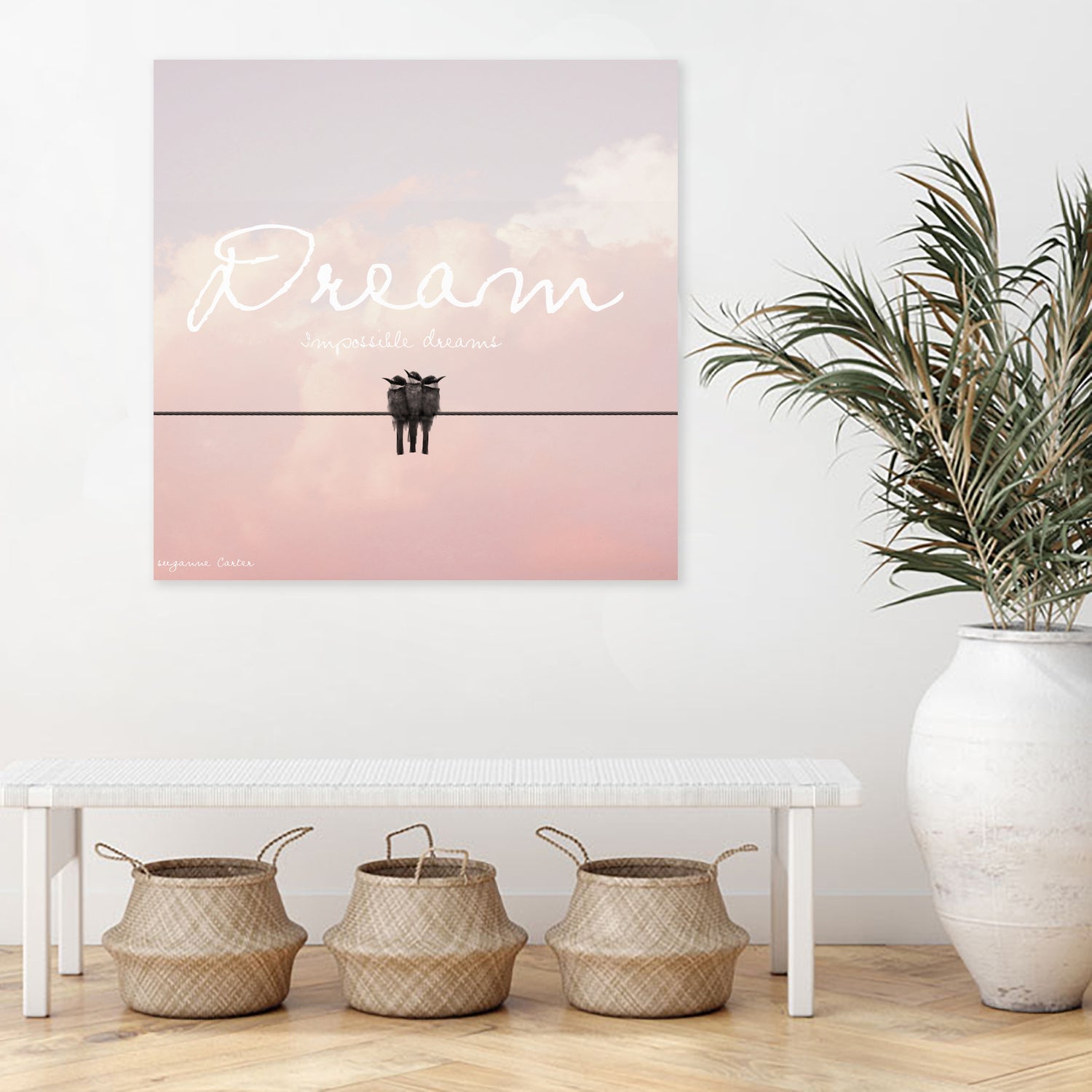 Dreamer by Donna Carter on GIANT ART - pink typography