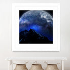 Man Hiking Night Sky A Visual Art by Rushikesh Jadhav on GIANT ART - blue digital drawing