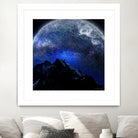 Man Hiking Night Sky A Visual Art by Rushikesh Jadhav on GIANT ART - blue digital drawing