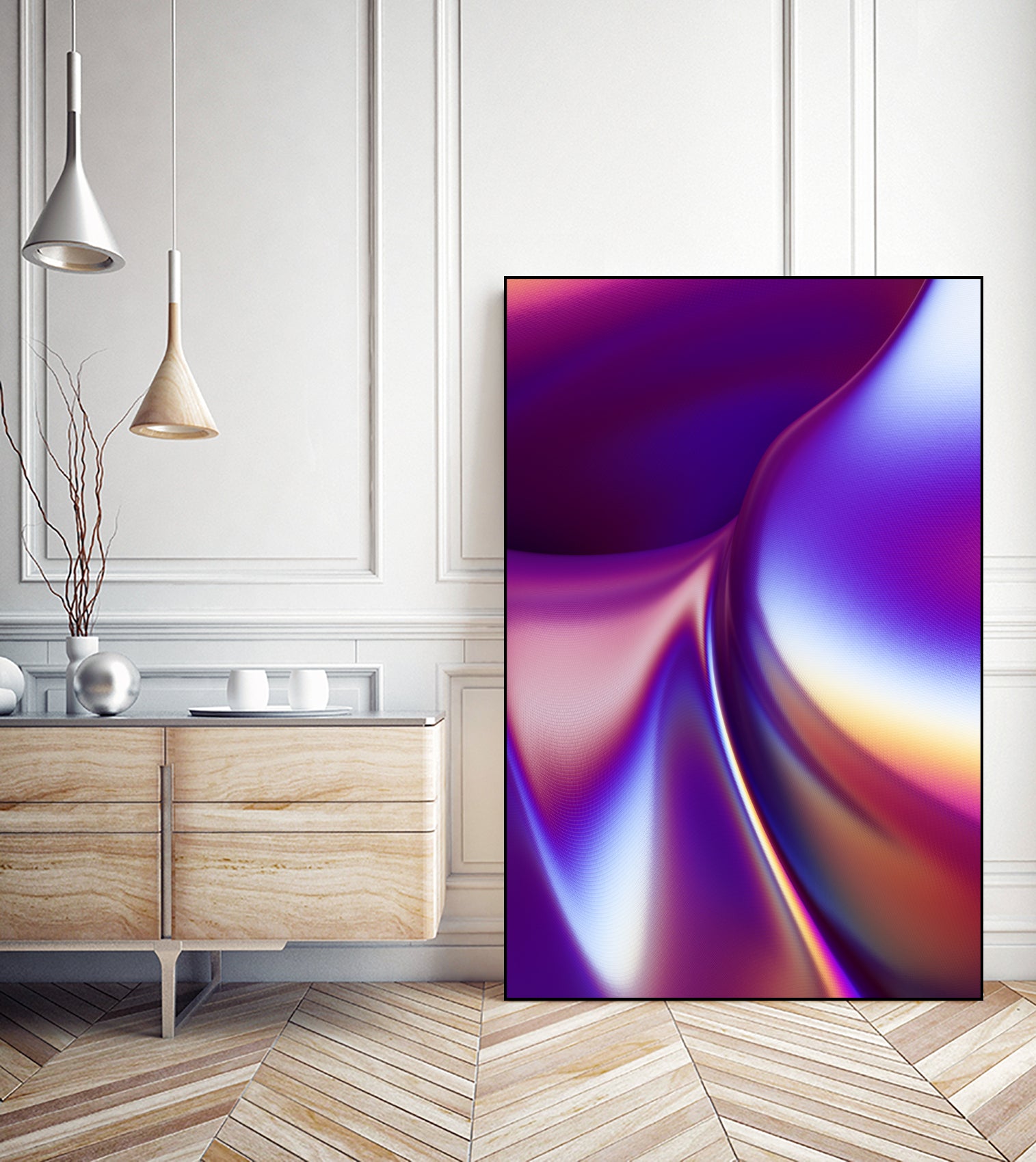 Purple Wave by Danny Jardim on GIANT ART - fuchsia digital painting