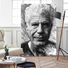 Anthony Bourdain by Rafael Salazar on GIANT ART - black mixed media