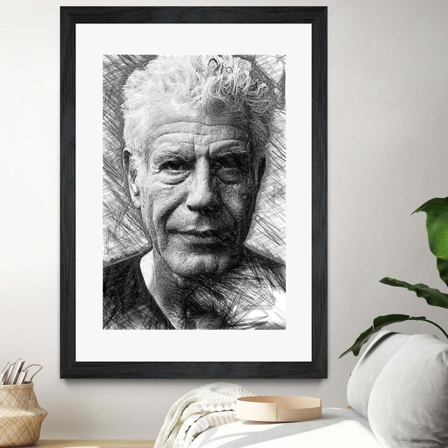 Anthony Bourdain by Rafael Salazar on GIANT ART - black mixed media