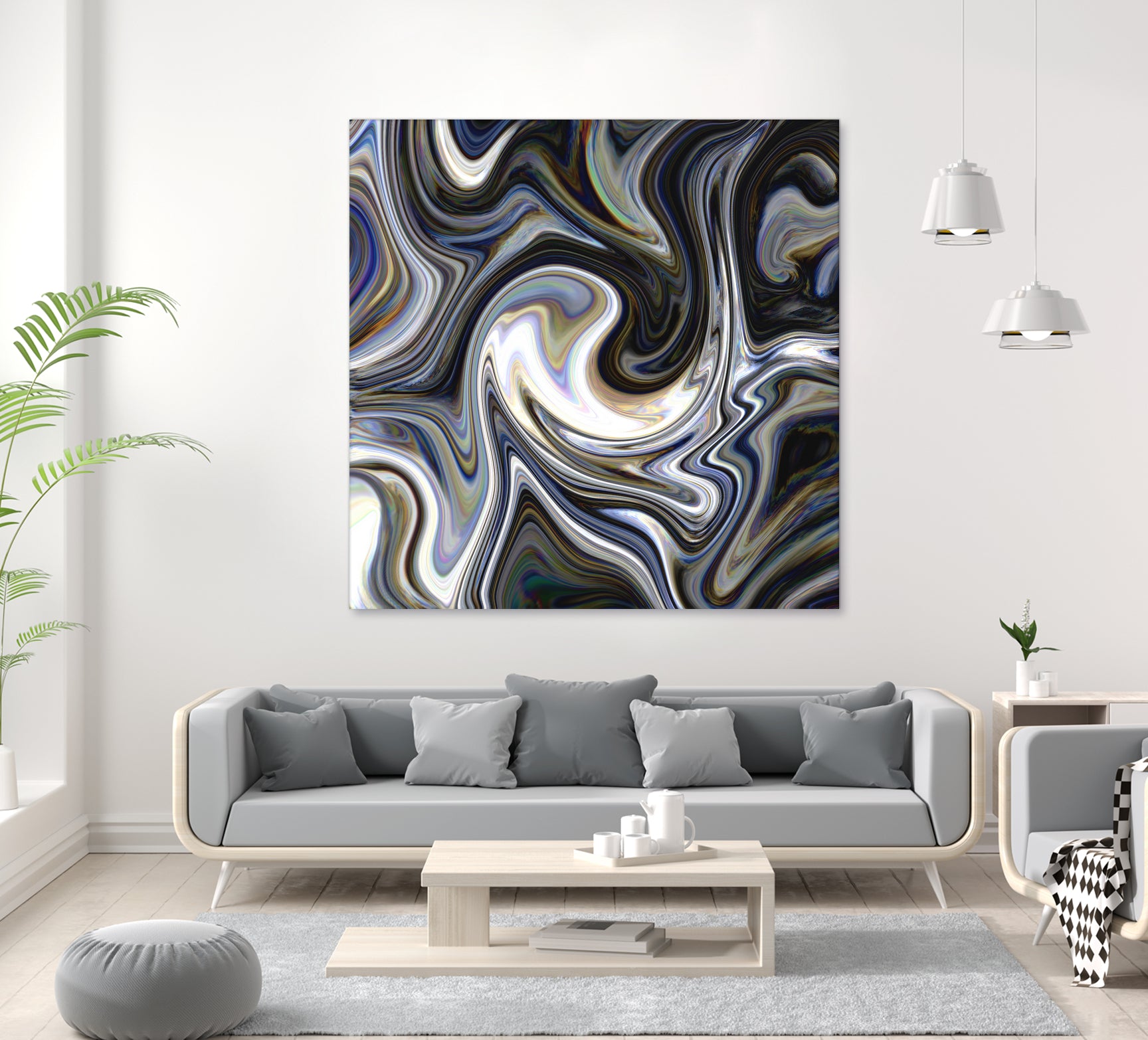 Marble in Grey and Black by Royal SunGate on GIANT ART - black digital painting