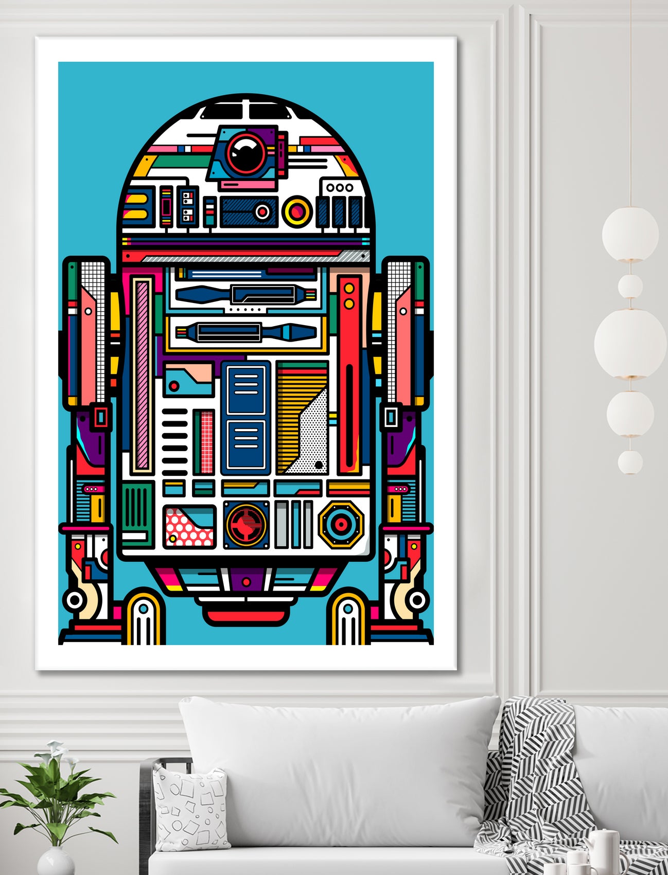 R2-D2 by Marco Schiavon on GIANT ART - blue digital drawing