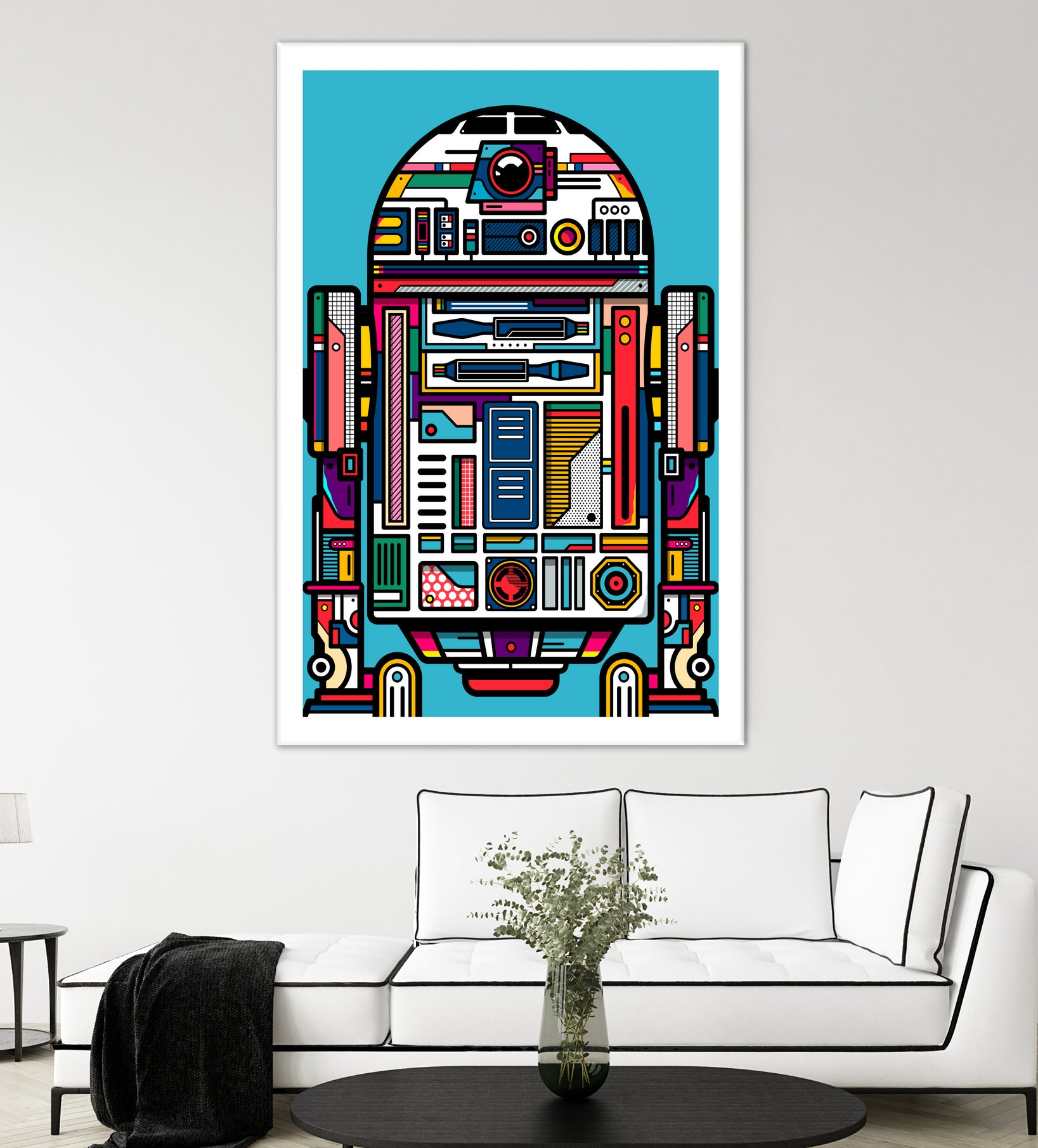 R2-D2 by Marco Schiavon on GIANT ART - blue digital drawing