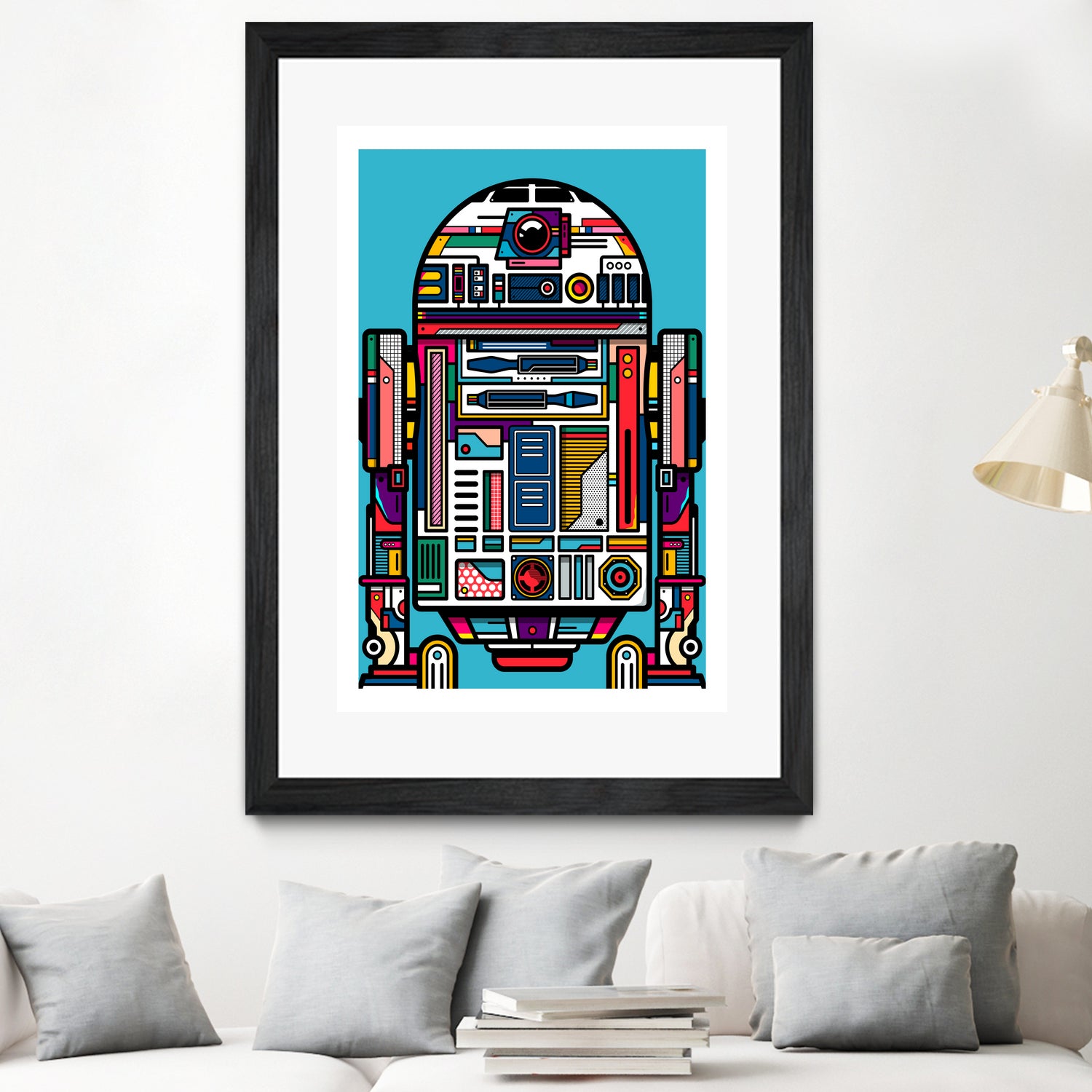 R2-D2 by Marco Schiavon on GIANT ART - blue digital drawing