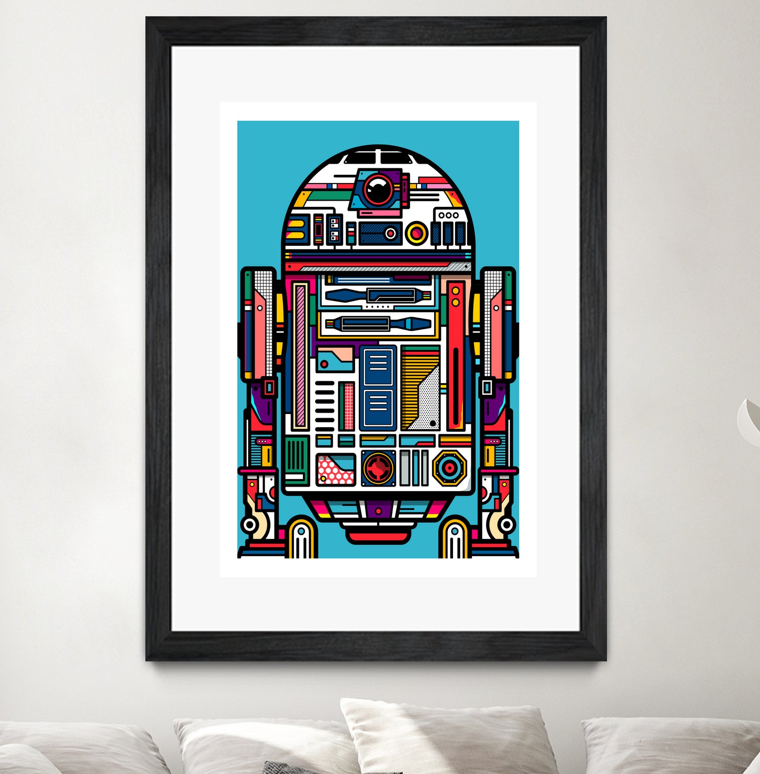 R2-D2 by Marco Schiavon on GIANT ART - blue digital drawing