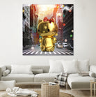 Gold Kitty in New York City by Vin Zzep on GIANT ART - white digital painting