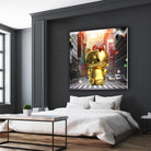 Gold Kitty in New York City by Vin Zzep on GIANT ART - white digital painting