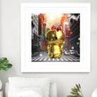 Gold Kitty in New York City by Vin Zzep on GIANT ART - white digital painting