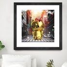 Gold Kitty in New York City by Vin Zzep on GIANT ART - white digital painting